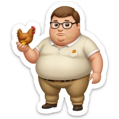 can you do  Peter Griffin stand and eat chicken thighs sticker