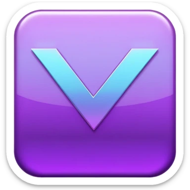 holographic purple checkmark symbol sticker
