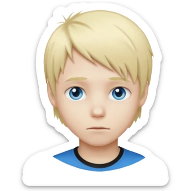 boy with blonde hair emo and blue eyes sticker