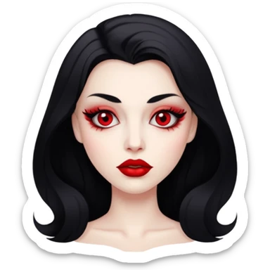 vamp with mascara  sticker