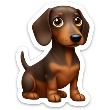 Sausage dog brown sticker