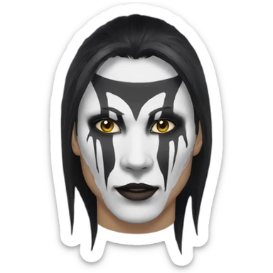 siba inu musk with corpsepaint sticker