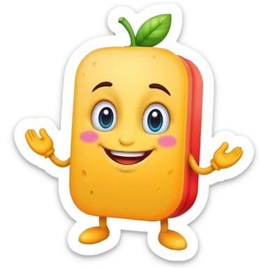 A friendly mascot for my food scanning app sticker