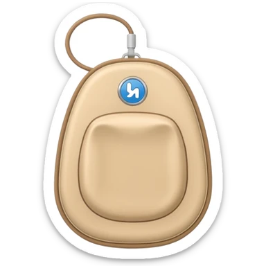 ostomy bag in beige sticker