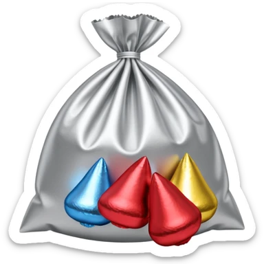 Bag of Hershey’s kisses in Hershey’s packaging  sticker