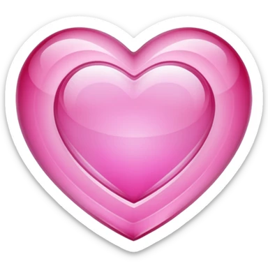 Pink heart shaped crystal with a $ carved in the center of the crystal. sticker