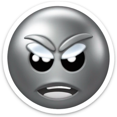 Metal cute Kirby bubble Gray ball driving on car wheels with mad eyebrows  sticker