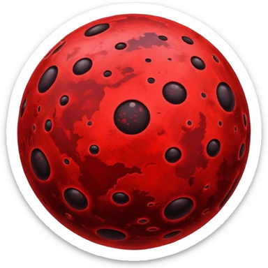 Planet with red spots sticker