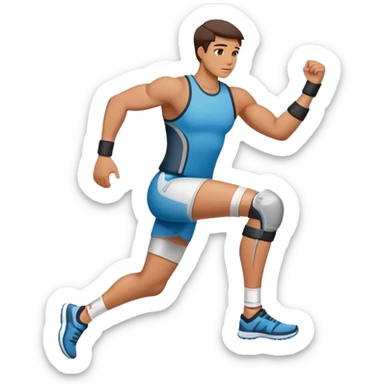 Rodilla con una rodillera sticker