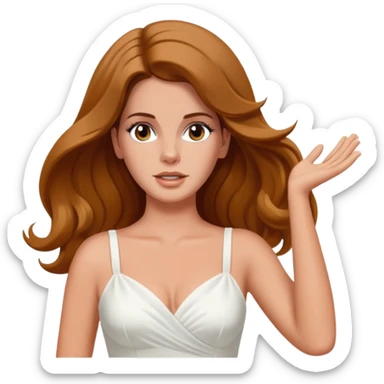 Lana del rey throwing her hair back, confidently sticker