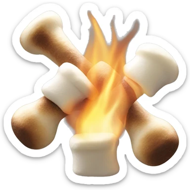 roasted marshmallows on the bone sticker