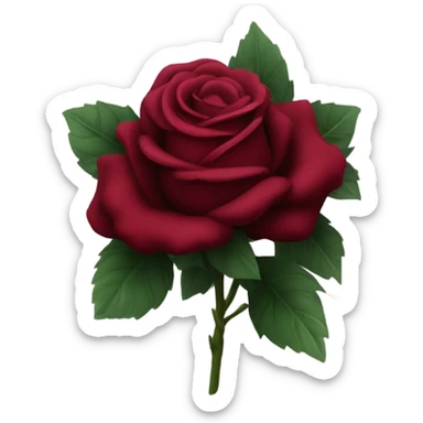 Bouquet of dark red roses gothic sticker