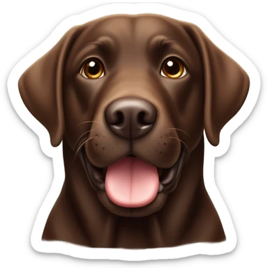 Chocolate lab sticker