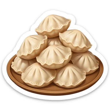 a handful buuz Mongolian dumpling  sticker