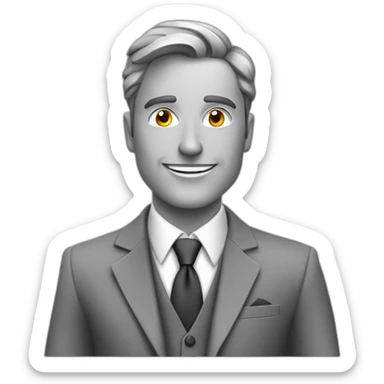 Posh-man-with-gray-suit-and-200-euro-bill sticker