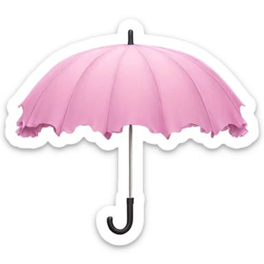 Detailed pink umbrella with large ruffles sticker