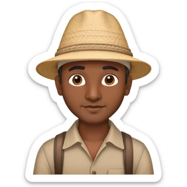 An indian man tourist guide  sticker