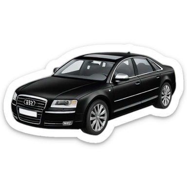 black 2005 Audi A8 6.0 W12 sticker