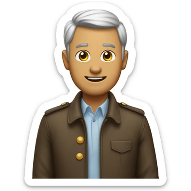 UN EMOJI D'UN HOMme qui porte le mallo des commore  sticker