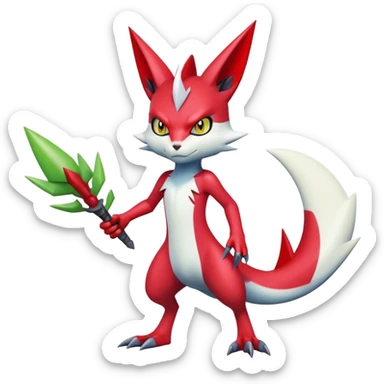 Cool Digimon-Sneasel-Scizor-Zangoose-hybrid full body sticker
