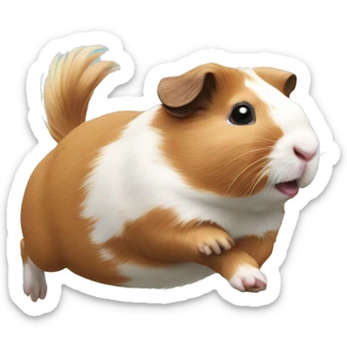Guineapig jumping sticker