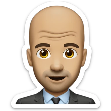 Pep guardiola qui mange du chocolat sticker