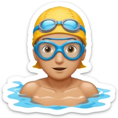 swimmer swim at the pool sticker