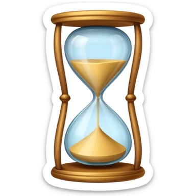 a mix between two emojis - hourglass morphing into checkmark  sticker