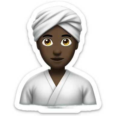 Black person who is Jewish with a turban and robes looks like terminator half human sticker