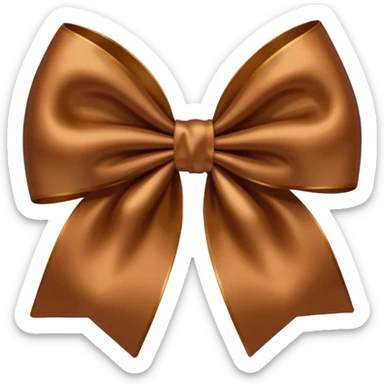 Brown bow emoji size sticker