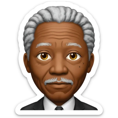 lucius fox morgan freeman sticker