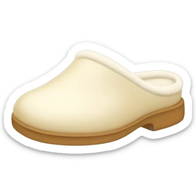 Cream colored slippers sticker