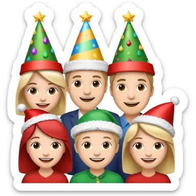 christmas emoji photobooth lets party sticker