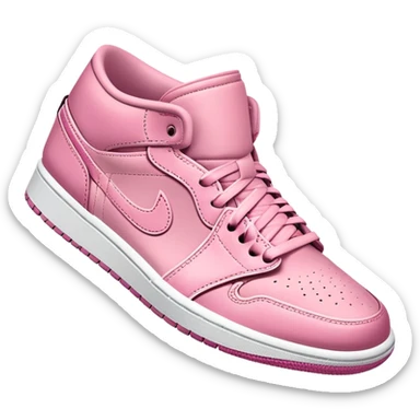 a pair of ultra realistic pink jordan 1 low top sticker