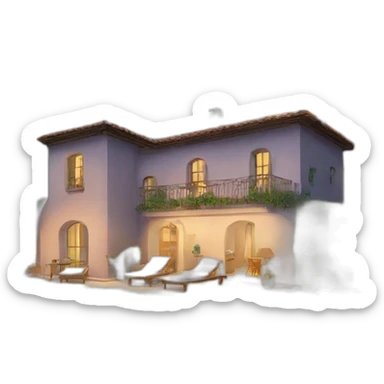 Une villa avec piscine sticker