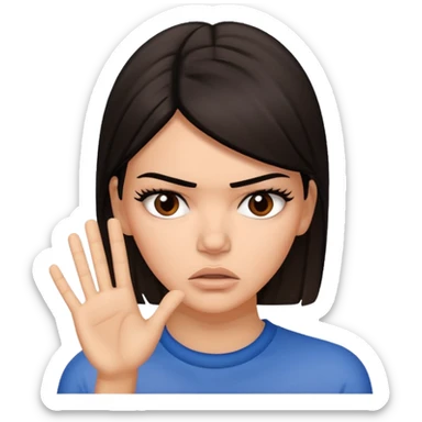 kendall jenner saying stop an looking annoyed sticker