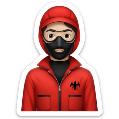 I want a emoji of a character Berlin from money heist. With his costume  sticker