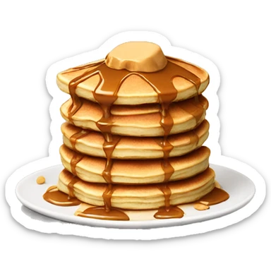 stack of peanut butter pancakes sticker