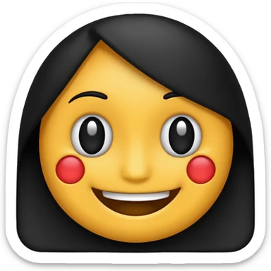 Lost média emojis joyeux noir sticker