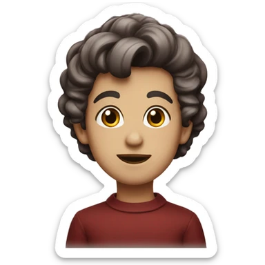 50's dark red  sticker