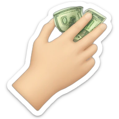 hand-under-coin-hryvnia sticker