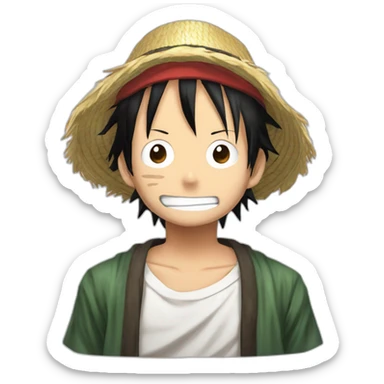 Luffy avec un bandeau de konoah sticker