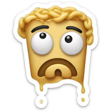 A sad macaroni  sticker