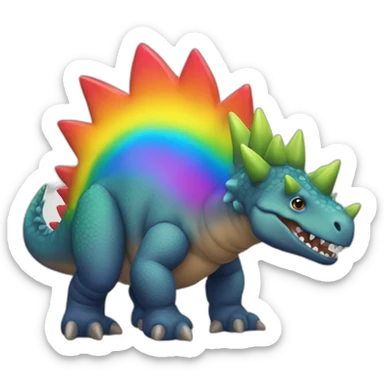 stegosaurus gay lgbt sticker