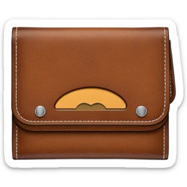classic foldable leather wallet.
 sticker