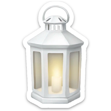 White Christmas lantern  sticker