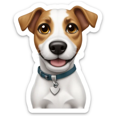 Jack russel con las patas cruzadas sticker