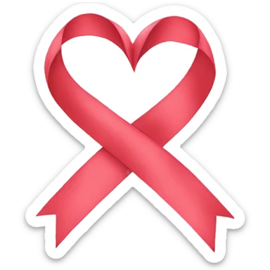 Ribbon with heart sticker