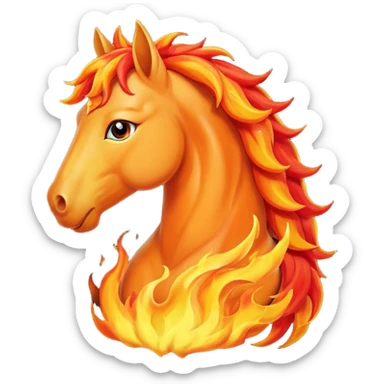 Fire horse sticker