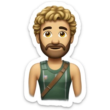 jediný kvet pred západom slnka na savane sticker